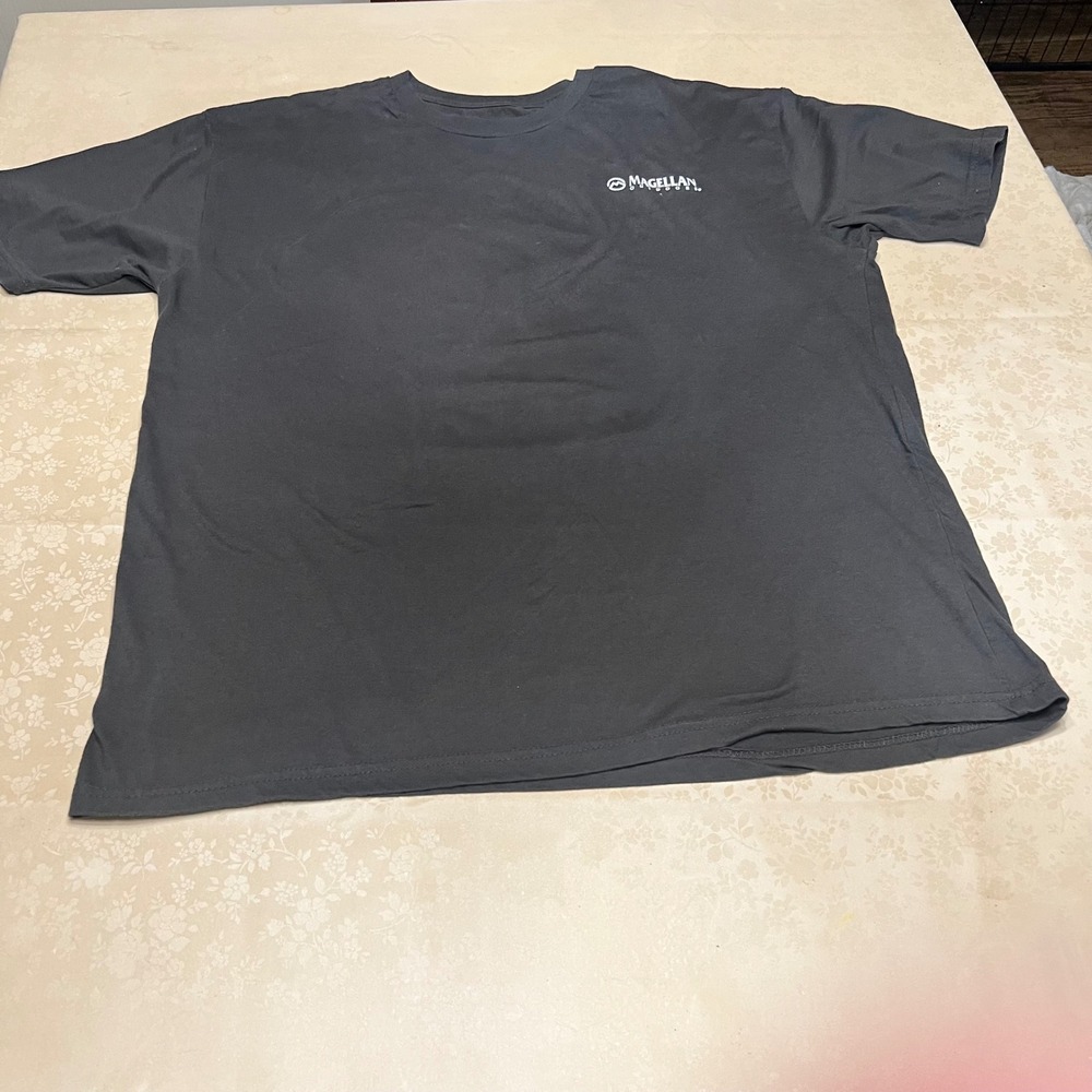 Magellan Outdoors Mens 2XL Charcoal Gray Beer Keg Graphic T-Shirt Short Sleeve